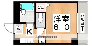 大阪府大阪市東住吉区東田辺2丁目【マンション】の間取り