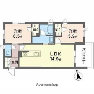 アリビオ 田辺【3階】の間取り