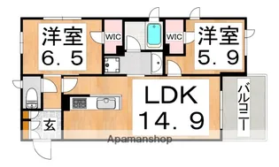 アリビオ田辺【4階】の間取り