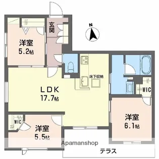 アリビオ 田辺【1階】の間取り