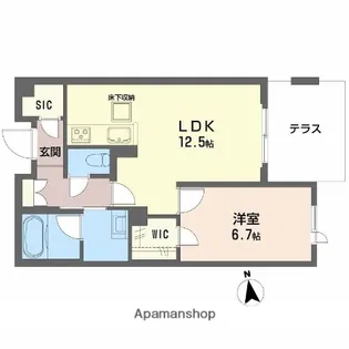 アリビオ田辺【1階】の間取り