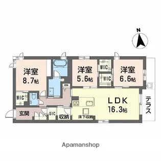 3LDKの間取り画像