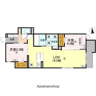 大阪府大阪市住吉区墨江4丁目【アパート】の間取り