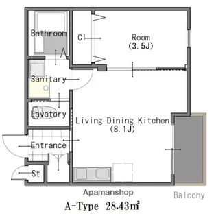 モアナ鷹合【1階】の間取り
