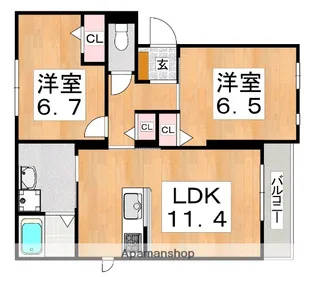ケリーコート【3階】の間取り