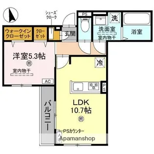 トキネス駒川【2階】の間取り