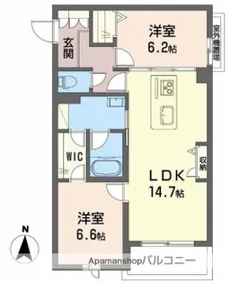 シャーメゾングリナージュ【3階】の間取り