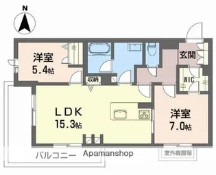 シャーメゾン グリナージュ【2階】の間取り