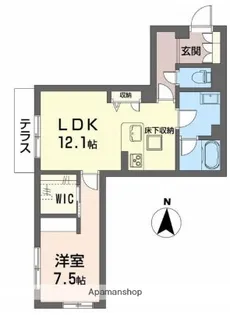 シャーメゾングリナージュ【1階】の間取り