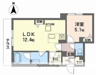 シャーメゾングリナージュ【1階】の間取り