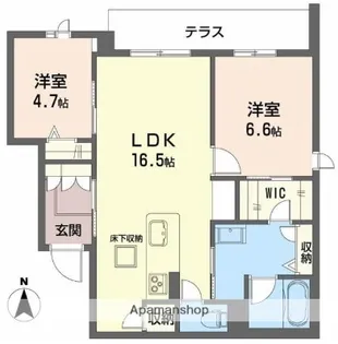 シャーメゾングリナージュ【1階】の間取り