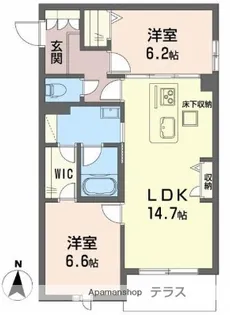 シャーメゾングリナージュ【1階】の間取り