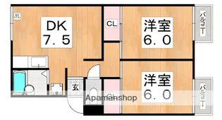 コーポアイ【2階】の間取り