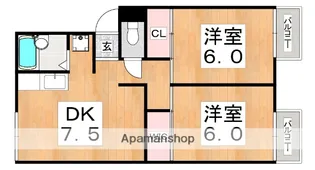 コーポアイ【2階】の間取り