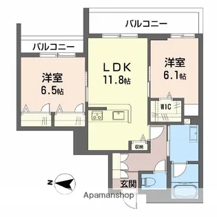 シャーメゾン ジー コート ホウゼンジ【3階】の間取り
