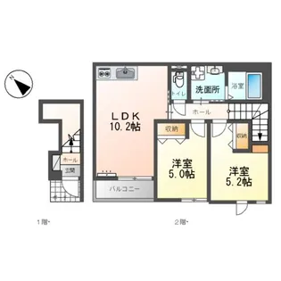 シティ綾井【2階】の間取り