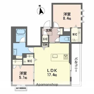 プレミアス鳳2【2階】の間取り