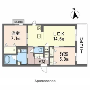 プレミアス鳳2【2階】の間取り