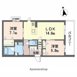 プレミアス鳳2【3階】の間取り