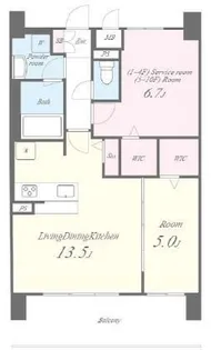 ディエスベアティ久宝寺口【2階】の間取り