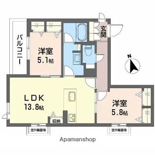 フェリス 阪南町【3階】の間取り