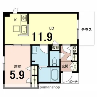 SHAMAISON AINS【1階】の間取り