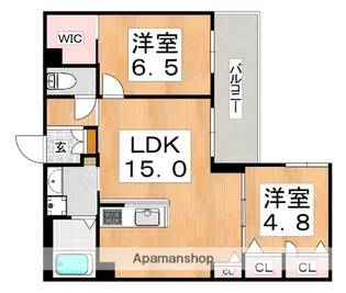 エスペランサ北田辺Ⅱ【2階】の間取り