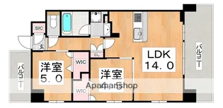 大阪府大阪市東住吉区針中野1丁目【マンション】の間取り