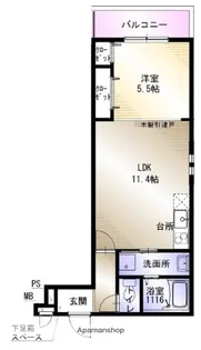 大阪府大阪市住吉区清水丘1丁目【アパート】の間取り