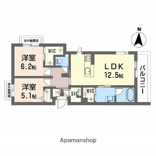 シャーメゾン ラト ファミリア【2階】の間取り