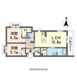 シャーメゾン ラト ファミリア【3階】の間取り