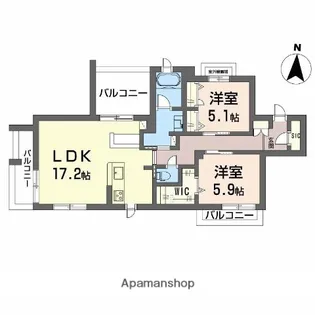 シャーメゾン ラト ファミリア【2階】の間取り