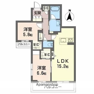 シャーメゾン ラト ファミリア【2階】の間取り