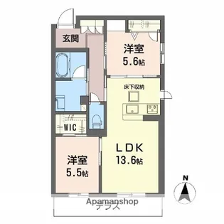 シャーメゾン ラト ファミリア【1階】の間取り