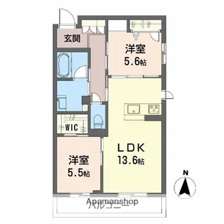シャーメゾン ラト ファミリア【2階】の間取り