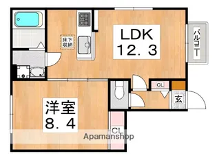レジデンス東田辺【1階】の間取り