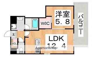 ブループラス針中野【9階】の間取り