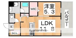 ブループラス針中野【6階】の間取り