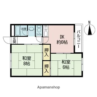 ハイツヒサシ【1階】の間取り