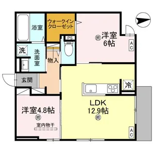 D−ROOM瓜破NORTH【1階】の間取り