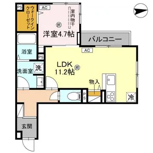 D−ROOM瓜破NORTH【3階】の間取り