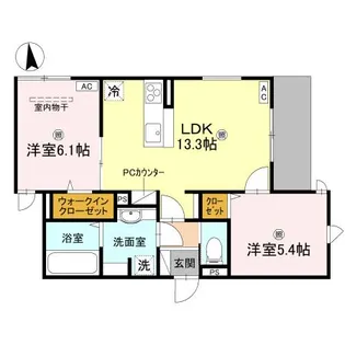 D−ROOM瓜破SOUTH【1階】の間取り