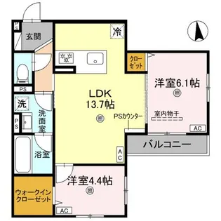 クレスト平野南【3階】の間取り