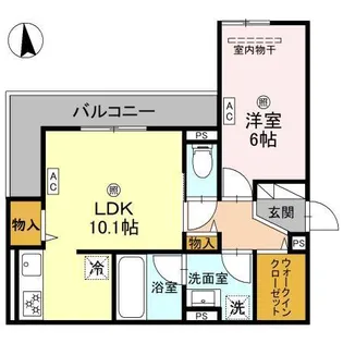 クレスト平野南【2階】の間取り