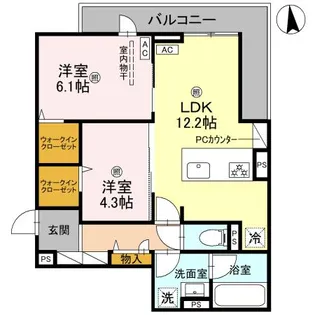 クレスト平野南【3階】の間取り