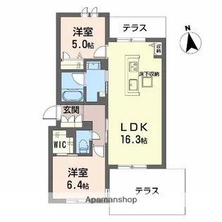 グランステラ鳳【1階】の間取り