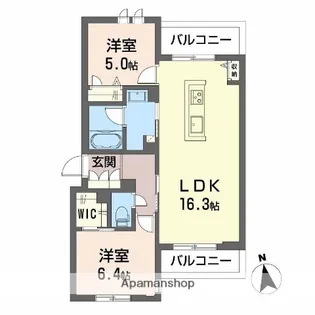 グランステラ鳳【2階】の間取り