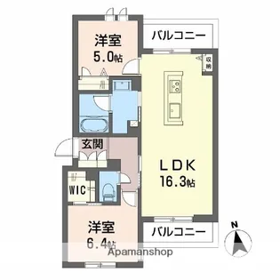 グランステラ鳳【3階】の間取り