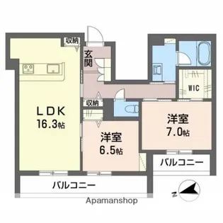 シャーメゾン フィセル【3階】の間取り