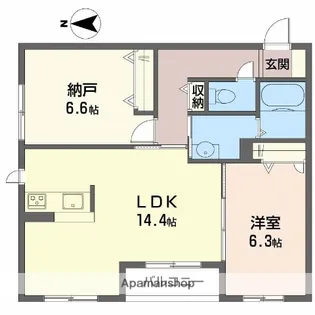 ヌーベル上之島A【2階】の間取り